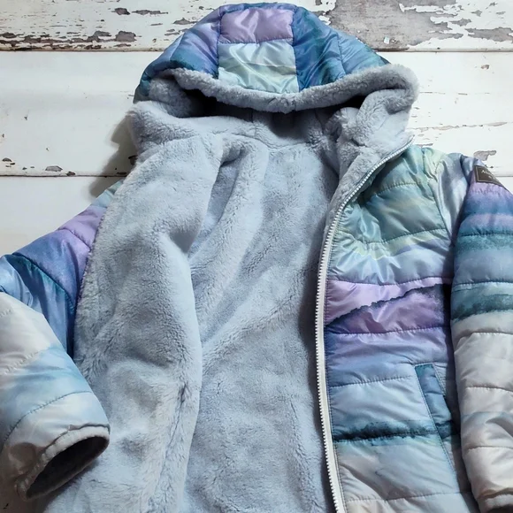 Abercrombie kids reversible puffer jacket size 7/8 - Picture 2 of 7